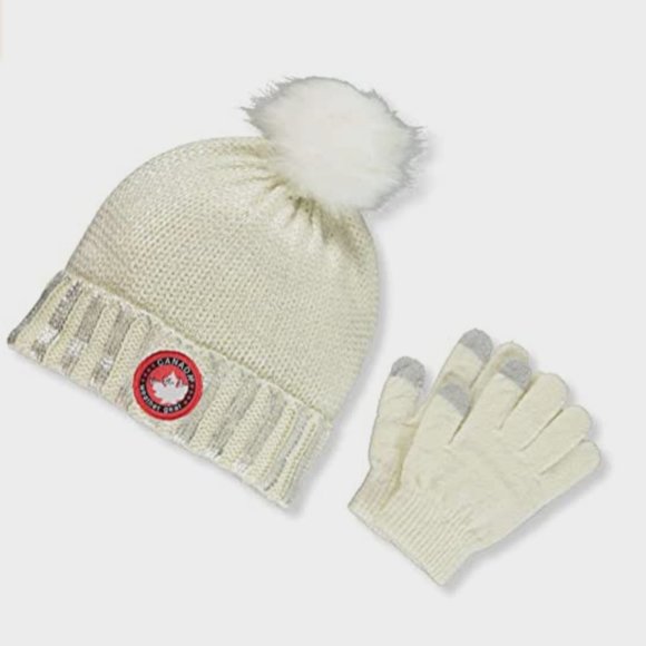 CANADA WEATHER GEAR Girls' Metallic Fade Knit Hat - Picture 1 of 4